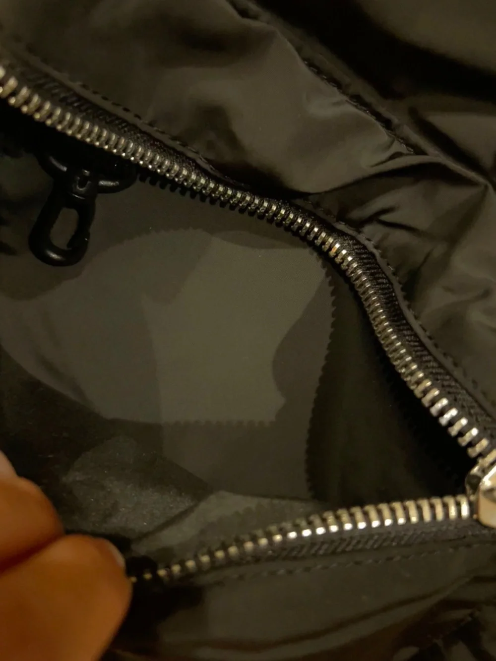 Herschel Supply Co Black Lightweight Nylon Backpack Silver Zippers